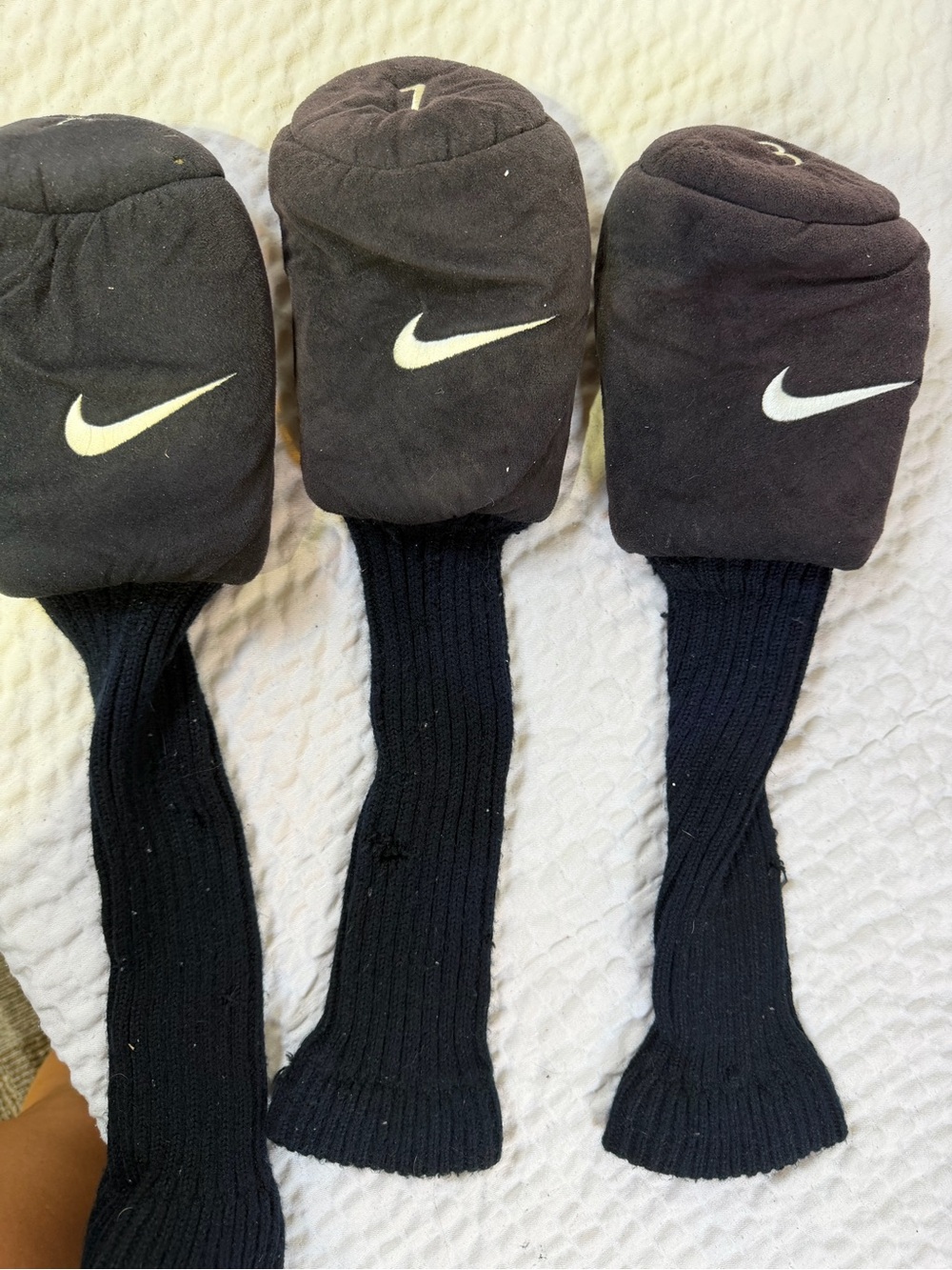 Nike Black & White Golf Club Headcover Sock Set - 3-Pack